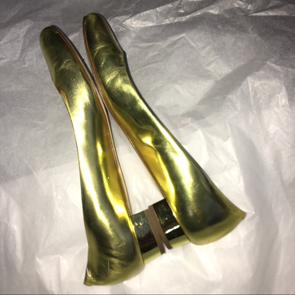 J. Crew Metallic Gold Janey Ballet Flats - Picture 4 of 7